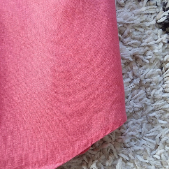 Lauren Ralph Lauren pink linen button-down shirt - Picture 4 of 6